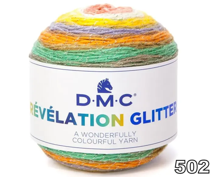 Włóczka DMC REVELATION GLITTER 150g/520m - akryl + wełna + nitka metalizowana
