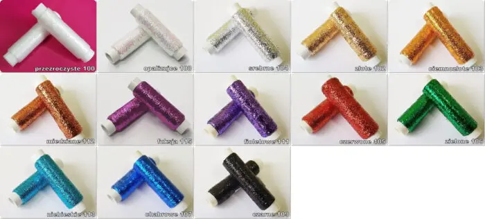 Nici METALIZOWANE CIENKIE LUREX