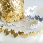 APLIKACJE NA TAŚMIE SERDUSZKA PODWÓJNE - SREBRNE I ZŁOTE