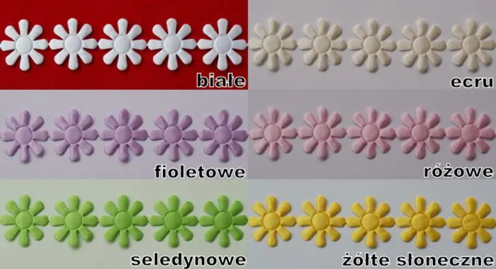 TAŚMA, KWIATKI ATŁASOWE 3 cm