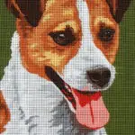 Kanwa z nadrukiem JACK RUSSELL TERRIER (6284)