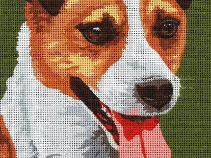 Kanwa z nadrukiem JACK RUSSELL TERRIER (6284)