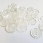 GUZIKI POŚCIELOWE PRZEZROCZYSTE - 25 SZTUK