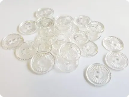 GUZIKI POŚCIELOWE PRZEZROCZYSTE - 25 SZTUK