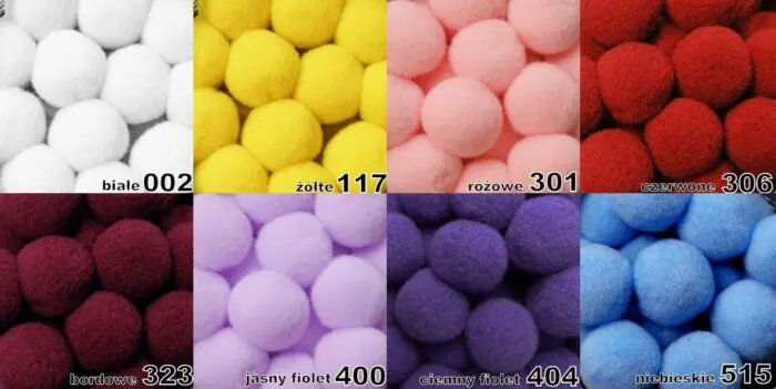 POMPONY 20 mm (P-1) 5 sztuk