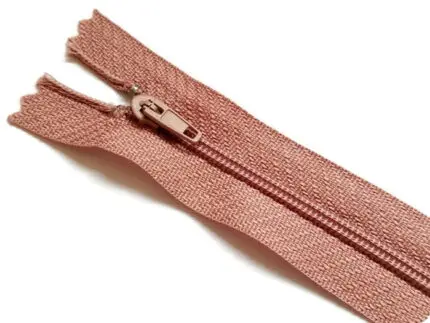 ZAMEK ŻYŁKOWY #3 SPIRALA 14 CM - PUDROWY RÓŻ