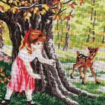 Kanwa z nadrukiem LEŚNE SPOTKANIE (6286)