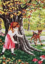 Kanwa z nadrukiem LEŚNE SPOTKANIE (6286)