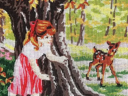 Kanwa z nadrukiem LEŚNE SPOTKANIE (6286)