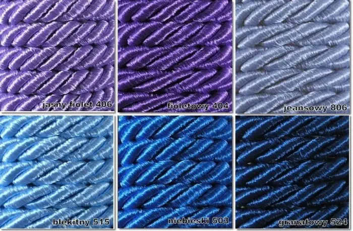 Sznurek ozdobny SKRĘCANY 7mm na metry