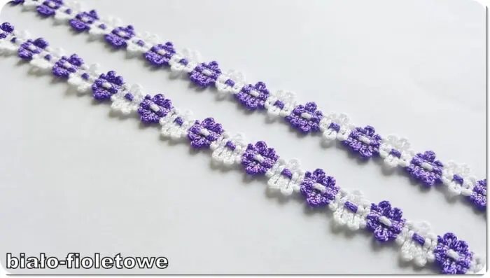 TAŚMA OZDOBNA KWIATKI Z DZIANINY 11 mm RÓŻNE KOLORY