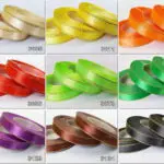 Wstążka SATYNOWA ze ZŁOTYM BRZEGIEM 12mm NA METRY