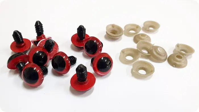 Bezpieczne oczka zaciskowe do zabawek 12mm 1szt