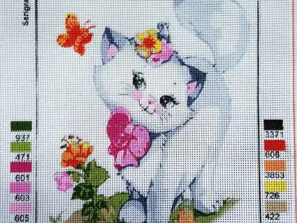 Kanwa z nadrukiem KOTEK (6304)