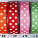 WSTĄŻKA tasiemka RYPSOWA w KROPKI GROSZKI 25mm