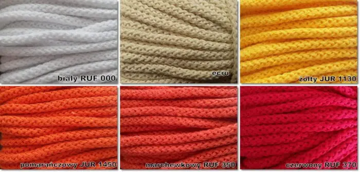 ZESTAW SZNURKÓW BAWEŁNIANYCH 8mm - po 1 metrze