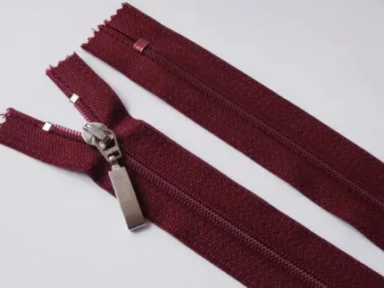 ZAMEK ŻYŁKOWY 18cm SPIRALA #5 - BORDOWY