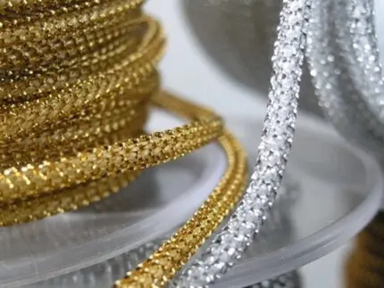 Sznurek metalizowany PERLA 3mm na metry