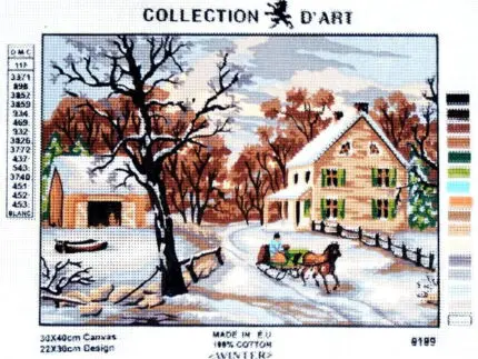 Kanwa z nadrukiem ZIMA (6189)