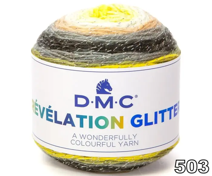 Włóczka DMC REVELATION GLITTER 150g/520m - akryl + wełna + nitka metalizowana