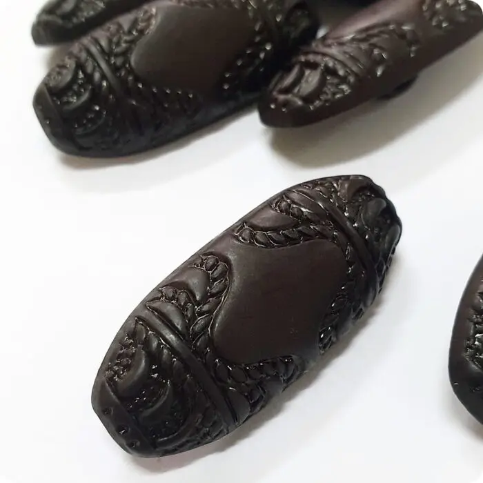 GUZIK ozdobny 35/15mm - CIEMNY BRĄZ (9A)