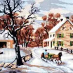 Kanwa z nadrukiem ZIMA (6189)