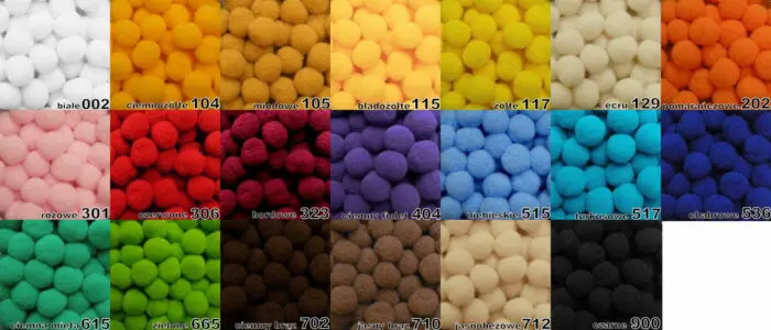 POMPONY 13 mm (P-05) 10 sztuk