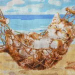 Kanwa z nadrukiem KOCIE WAKACJE (6306)