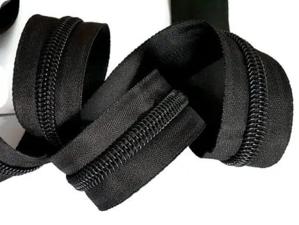 ZAMEK taśma suwakowa 10mm CZARNA na metry
