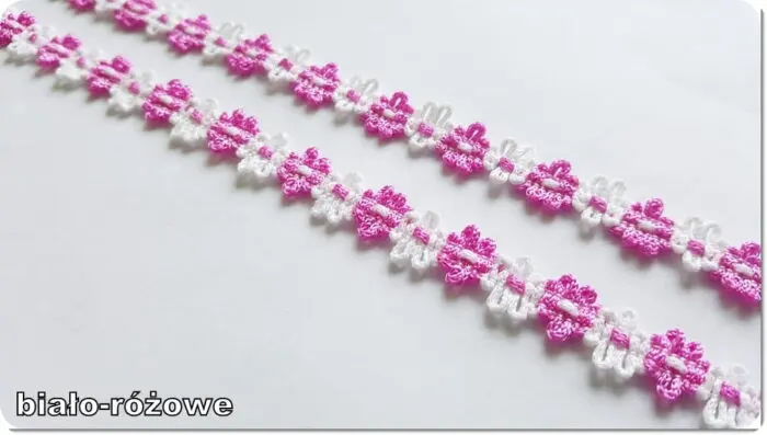 TAŚMA OZDOBNA KWIATKI Z DZIANINY 11 mm RÓŻNE KOLORY