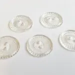 GUZIKI POŚCIELOWE PRZEZROCZYSTE - 5 SZTUK