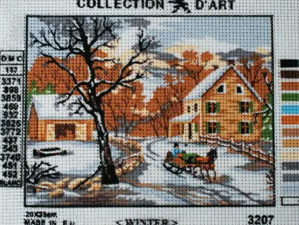 Kanwa z nadrukiem ZIMA (3207)