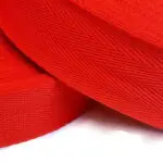 Taśma bawełniana JODEŁKA 40 mm - CZERWONA