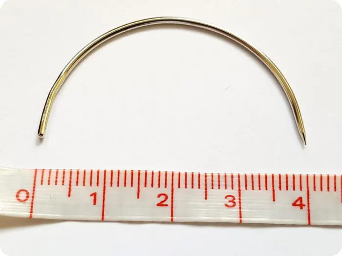 ZESTAW IGIEŁ TAPICERSKICH PÓŁOKRĄGŁYCH WYGIĘTYCH - 5 SZTUK