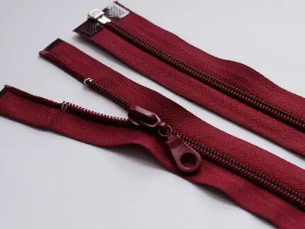 ZAMEK ŻYŁKOWY 75cm SPIRALA #5 - BORDOWY