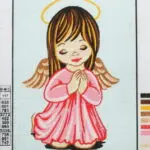 Kanwa z nadrukiem ANIOŁEK (6013)