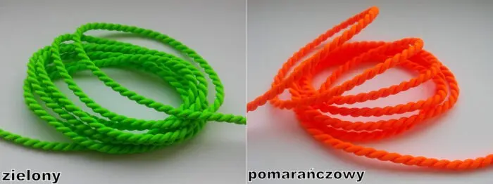 SZNUREK skręcany 4mm NEONOWY - 1m