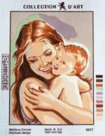 Kanwa z nadrukiem MATKA Z DZIECKIEM (6217)