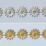 APLIKACJE NA TAŚMIE KWIATKI (SREBRNE LUB ZŁOTE) wz 47