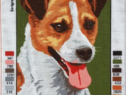 Kanwa z nadrukiem JACK RUSSELL TERRIER (6284)