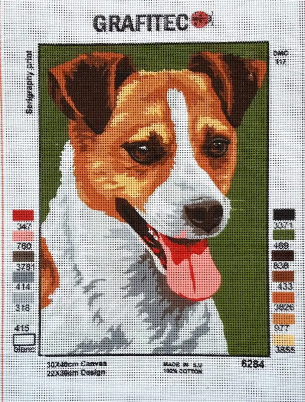 Kanwa z nadrukiem JACK RUSSELL TERRIER (6284)