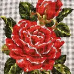 Kanwa z nadrukiem RÓŻA (3285)