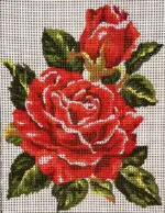 Kanwa z nadrukiem RÓŻA (3285)