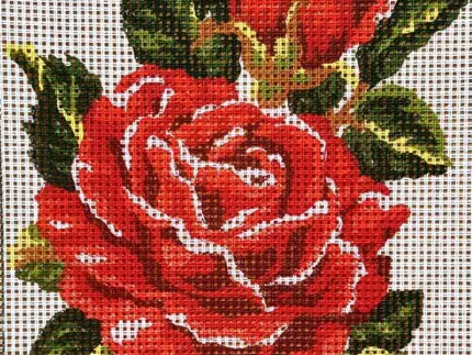 Kanwa z nadrukiem RÓŻA (3285)