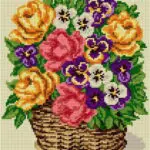 KANWA 24x30 - RÓŻE I BRATKI (6019)