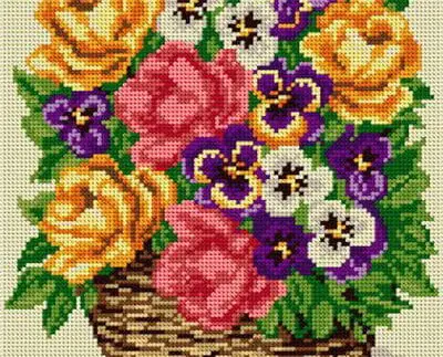 KANWA 24x30 - RÓŻE I BRATKI (6019)