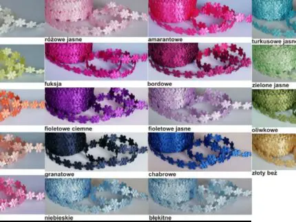 TAŚMA, KWIATKI ATŁASOWE 2 cm