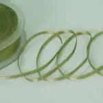 WSTĄŻKA SATYNOWA  3 mm DWUSTRONNA - OLIWKOWA