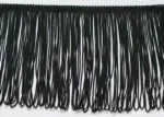 Frędzle wiskozowe ELASTYCZNE 15cm czarne - 0,5m