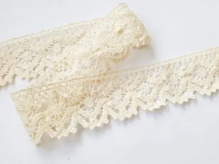 Koronka bawełniana 37mm NATURALNA (S09)
